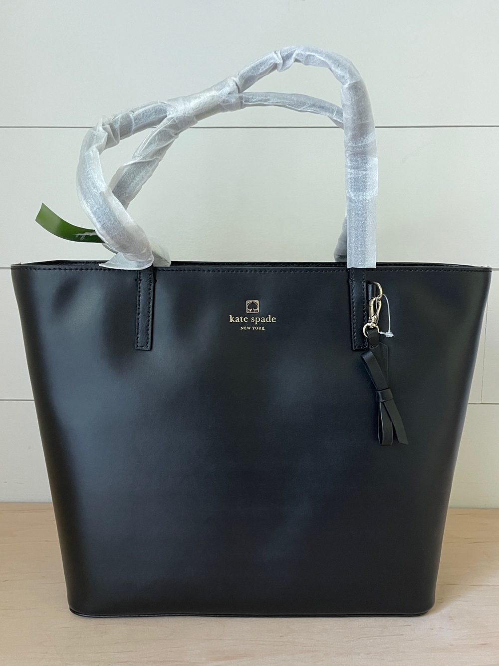 KATE SPADE New York Sawyer Street Maxi Black Leather Tote
